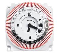 Getdoublerich Minuteur mécanique, dispositif de synchronisation industriel, protection du panneau, 220-240 V 16 A, minuterie mécanique analogique 24 heures