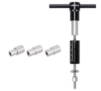 Getdoublerich Outil de bague d'amortisseur arrière de vélo pour Fox, Manitou, pour Rockshox et X-Fusion installation de douille en acier inoxydable avec manchon visuel, 12,7 mm/14,7 mm