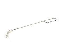 Getdoublerich Outil de retrait de cendres en acier inoxydable pour Kamado Joe I II III et pour gros œuf vert, tisonnier de nettoyage de grille de 45,7 cm avec crochet de suspension