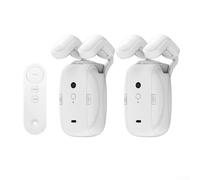 Getdoublerich Ouvre-rideau électrique avec fonction de télécommande, ouvre-porte automatique pour tringle romaine/rail TU pratique, commande à distance rideaux (2 pôles romains)