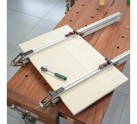 Getdoublerich Pince de serrage à quatre voies pour panneau de travail du bois, fixation d'épissure en alliage d'aluminium pour profil 3030, kit d'outils d'assemblage de meubles à faire soi-même