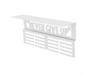 Getdoublerich Porte-médailles mural en bois avec étagère facile à installer Blanc, 91WBVB496V4YR2U9Y04FZPT21N6A