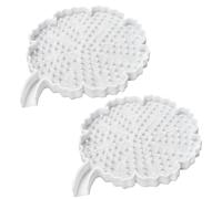 Getdoublerich Porte-savon en silicone antidérapant en forme de fleur pour salle de bain douche, boîte de rangement flexible, design étanche et propre