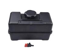 Getdoublerich Réservoir de carburant en plastique avec bouchon et vanne d'arrêt pour 691993, 4 litres, remplacement pour déchiqueteuse à bois, motoculteur, noir