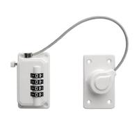 Getdoublerich Serrure de réfrigérateur à combinaison à 4 chiffres pour la sécurité des enfants et des animaux domestiques, limiteur de tiroir d'armoire en acier inoxydable et plastique avec ou montage