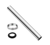 Getdoublerich Siphon d'évier en acier inoxydable avec écrou en laiton, extension de vidange filetée de 4 cm pour cuisine et salle de bain, kit de connexion de siphon anti-odeur