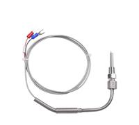 Getdoublerich Sonde de capteur de température thermocouple EGT de type K, capteur de température de gaz d'échappement en acier inoxydable avec filetage 1/8" NPT, -100 à 1250 °C, câble de 100 cm