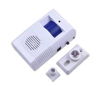 Getdoublerich Sonnette sans fil avec détecteur de mouvement avec 16 carillons et voix féminine - Annonce de bienvenue pour la maison, le bureau, la boutique, le garage - Fonctionnement à piles, pas de