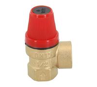 Getdoublerich Soupape de sécurité à membrane en laiton 1/2", 3-7 bars de décompression pour systèmes de chauffage fermés et chauffe-eau, membrane EPDM, max 120 °C