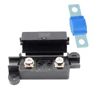 Getdoublerich Support de boîte à fusibles midi 40 A 32 V CC, ABS et cuivre avec thermorétractable pour caravane Marine Audio Système de double batterie, 70 x 37 x 23 mm
