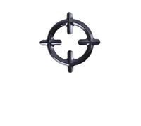 Getdoublerich Support de casserole à moka en fonte pour cuisinière à gaz, diffuseur de chaleur pour anneau avec 4 pieds pour un chauffage sûr, plaque de support pour cafetière, noir, 16 x 12,5 cm