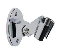 Getdoublerich Support de douche mural réglable avec base fixe, finition chromée, support de pommeau de douche en ABS pour grands et petits tuyaux, argenté