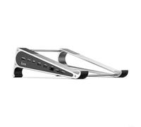 Getdoublerich Support en aluminium pour ordinateur portable avec aérations de refroidissement et hub multiport, double écran 4K, charge PD 100 W, rehausseur ergonomique pour bureau et maison (ST709)