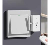 Getdoublerich Télécommande pour robot Smart Switch, poussoir de bouton sans fil RF pour lumières de la maison, portée de pénétration murale de 20 m, dispositif d'automatisation ABS rechargeable, blanc