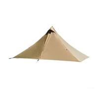 Getdoublerich Tente de camping portable ultra légère pyramide imperméable et légère pour randonnée, alpinisme, voyage à moto (marron)