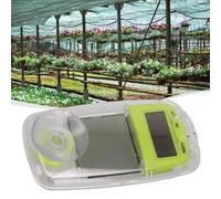 Getdoublerich Thermomètre à énergie solaire pour intérieur et extérieur, affichage numérique de la température avec historique de 24 h min/max. de -25 °C à 60 °C, résistant à l'eau avec ventouse pour