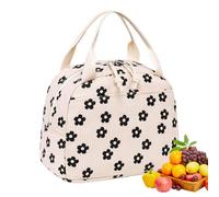 Geteawily Boîte À Repas En Velours Côtelé - Sac Déjeuner en Cordon,Compartiment Isotherme Grand Tote Pour École Travail Voyage Adolescents Adultes Enseignants