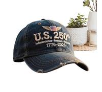 Geteawily Chapeau Brodé | Casquette à Profil Bas - Accessoire Tendance Réglable pour Activités Extérieures Camping Pêche Pique-Nique Fête Rassemblements Familiaux