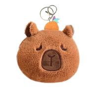 Geteawily Porte-Monnaie Capybara,Pochette pour pièces Capybara - Sac décontracté en Peluche Capybara - Sac décontracté en Forme d'animal en Peluche, Petit Sac à Monnaie, Porte-clés pour Sacs à Main,