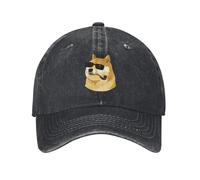 Geteruichi Casquette de baseball Deus-God-Doge-Shiba-Inu-Dog en coton pour homme Noir