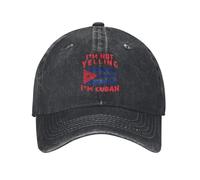 Geteruichi Casquette de baseball I'm-Not-Yelling-I'm-Cuban en coton pour homme Noir