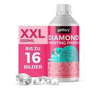 getfary Diamond Painting Finish 500 ML - Diamond Painting Colle Transparent pour jusqu'à 16 Images (50 x 50 cm)