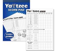 Gethelud Bloc de Score 110 Feuilles pour Yahtzee, Bloc de Score 220 Pages à Détacher, Grande Impression, Compatible avec Yahtzee et Yardzee (15cm x 23cm)