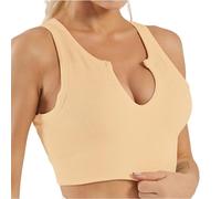 Getheyshape Shape Me Up Crop Top Débardeur de sport sans couture à col en U pour femme, beige, M