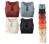 Getheyshape Shape Me Up Crop Top, Women's Cropped High Support Yoga Workout Sleeveless Tank Top Sports Bra