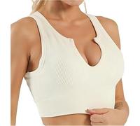 Getheyshape Shape Me Up Crop Top, Women's Cropped High Support Yoga Workout Sleeveless Tank Top Sports Bra
