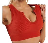 Getheyshape Shape Me Up Crop Top, Women's Cropped High Support Yoga Workout Sleeveless Tank Top Sports Bra