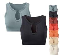 Getheyshape Shape Me Up Crop Top, Women's Cropped High Support Yoga Workout Sleeveless Tank Top Sports Bra