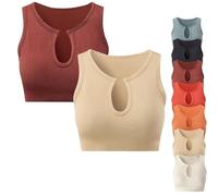 Getheyshape Shape Me Up Crop Top, Women's Cropped High Support Yoga Workout Sleeveless Tank Top Sports Bra