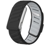 Getino Bracelets en silicone compatibles avec Whoop 5.0 Band One, Peak, Life MG, étanche, réglable, accessoire de rechange pour traqueur d'activité Whoop Band 5.0, noir/gris