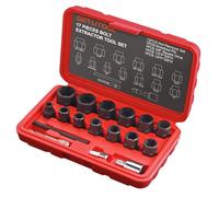 GETLITOOL 17 PCS Coffret Douille Extracteurs de Boulons et d'Écrous Extracteur d'Écrou -42Cr-Mo- Matériau 6,35-19mm-Entraînement carré 3/8" pour Réparation de Voiture Entretien de Machine Métrique