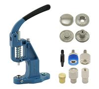 Getmore Crafts Lot de 50 presses à bouton-pression avec levier de pression et ressort en S 15 mm, argent vieilli, acier - Sans couture - Presse à main - DIY