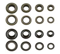 GETMORE Parts Oeillets en métal avec rondelles, Laiton, Inoxydable - 100 Pieces (Antique, 7 mm)