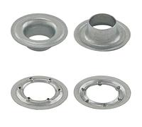 GETMORE Parts Oeillets Selon DIN 7332, Œillets Standard, Ronds, pour Textiles, Tissus, Cuir, bâches, Rideaux, tentes et similaires, a partir de 50 pièces (Acier, galvanisé, 16 mm)