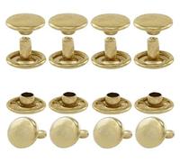 GETMORE Parts Rivets tubulaires, Calotte Double, Acier - à partir de 100 pièces (Or, 12 mm)