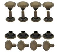 GETMORE Parts Rivets tubulaires, Calotte Double, Laiton, Inoxydable - à partir de 100 pièces (Antique, 12 mm)