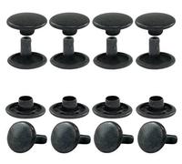 GETMORE Parts Rivets tubulaires, Calotte Double, Laiton, Inoxydable - à partir de 100 pièces (Noir, 6 mm)