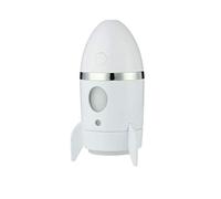 Getno Humidificateur d'air créatif en forme de fusée - 4 couleurs - Diffuseur de lumière nocturne coloré pour la maison et la voiture (couleur : blanc)