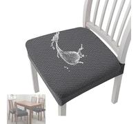 Getoverfinish Waterproof Jacquard Chair Covers for Dining Chairs, Waterproof Stretch Removable Seat Slipcovers