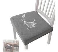 Getoverfinish Waterproof Jacquard Chair Covers for Dining Chairs, Waterproof Stretch Removable Seat Slipcovers