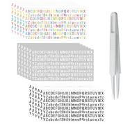 GETRICH 18 Feuilles Lettres Autocollantes, 3 Couleurs Lettre Autocollantes Vinyle Lettres Adhésives Stickers Lettres Alphabet Stickers pour Cartes de Vœux DIY Scrapbooking Cadeau
