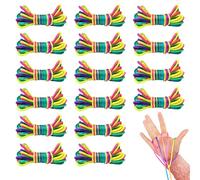 GETRICH 20 Pièces 160cm Jeu De Ficelle Doigts, Rainbow Rope Cats Cradle Corde Jeu élastique Enfant Doigt Corde à Doigts Jeux de Ficelle pour Anniversaire D'enfant Cadeau et Jeux Scolaires