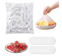 GETRICH 300 Pcs Charlotte Alimentaire Reutilisable Sacs de Conservation Frais,Film Alimentaire Reutilisable Film Alimentaire Avec Élastiqués,Couvre Plat Elastique pour Conservation Légumes et Fruits