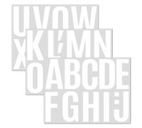 GETRICH Lettre Autocollantes Blanc, 15 Feuilles Lettres Adhesives Imperméables, Autocollants Alphabet en Vinyle Imperméable pour Boîte Aux Lettres, Panneaux, Voitures, Numéro D'adresse, Portes
