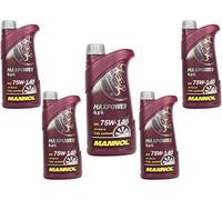 MANNOL Maxpower Lot de 5 bidons d'huile de transmission 75W-140 API GL 5 LS 1 l