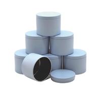 GETSTREE Boîtes à Bougies avec couvercles, 12 pièces, Pot de Bougie Rond 4oz Couvercle, Pots d'aromathérapie DIY, boîtes thé Lron, conteneur Stockage Voyage
